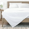 thumbnail image 1 of Bare Home Ultra-Soft Sheet Set - Premium 1800 Collection - Deep Pockets - 4-Pieces - King, Pinstripe - White/Marine, 1 of 7