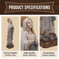 thumbnail image 3 of 15H Virgin Mary Praying Statue Catholic Resin Figurine Home & Outdoor Garden Decor, 3 of 10