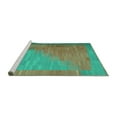 thumbnail image 2 of Ahgly Company Machine Washable Indoor Rectangle Abstract Turquoise Blue Contemporary Area Rugs, 4' x 6', 2 of 4