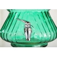 Holiday Time 2.1 Gallon Green Glass Christmas Tree Beverage Dispenser
