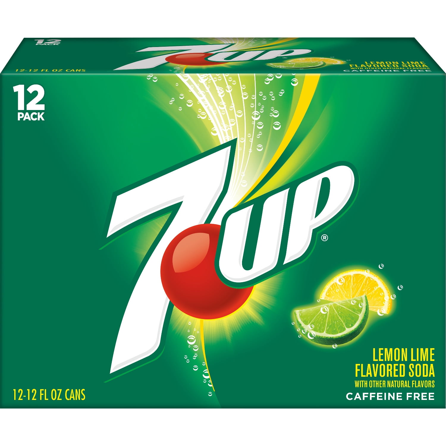 7UP Lemon Lime Soda, 12 fl oz cans, 12 pack