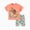 Light Orange, variant on Moana Girls Outfit Sets Graphic Tee Oversize Cotton Top and Leggings Flora Bike Shorts 2-Piece Set Baby Toddlers 2T