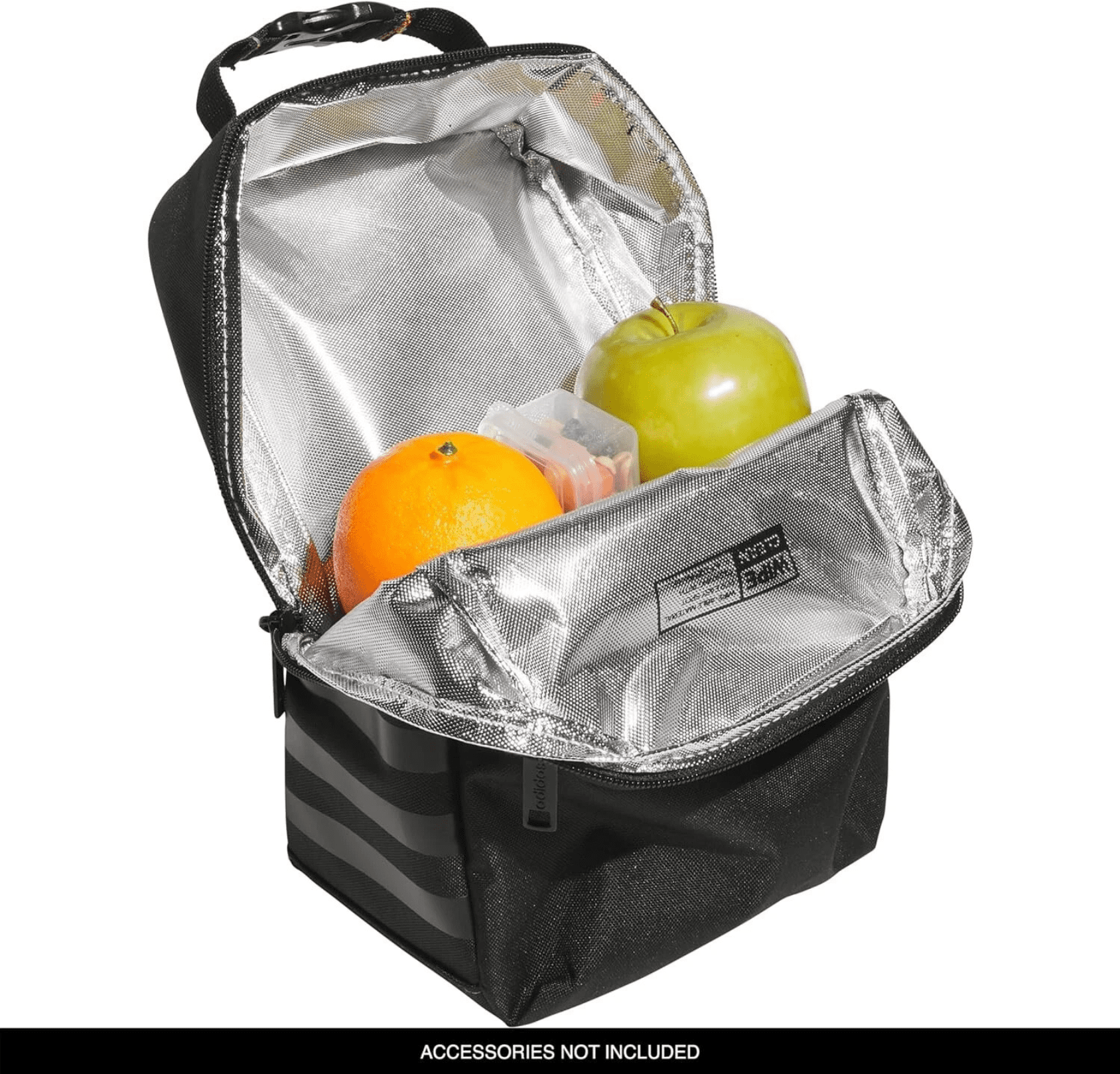 adidas Santiago Insulated Lunch Bag (6.5L) with Clip Lock Handle, Black Rainbow, One Size