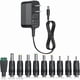 thumbnail image 1 of Chenchen 14V DC Power Supply Power Cord Universal Power Adapter 14Volt 1A Charger with 10 Interchangeable Jacks for 100mA 200mA 300mA 400mA 500mA 600mA 700mA 800mA 900mA 1000mA Devices AC-DC Adapters, 1 of 1
