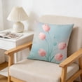 thumbnail image 4 of Tulip Print Faux Fur Throw Pillow Covers - 45cm Double-Sided Short Plush Cushion Cases, Spring Floral Decor for Sofa, Couch & Bedroom, No Insert, 4 of 8