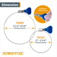 thumbnail image 4 of Reductor de cono de manguera POWERTEC 70338-P2 de 4 pulgadas a 2-1/2 pulgadas con abrazaderas, 4 of 7