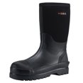 HISEA Men's Work Boots Mid Calf Rain Boots Muck Mud Boots Insulated