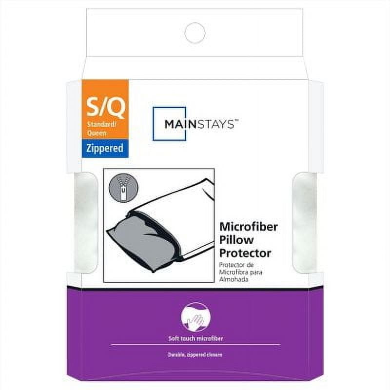 (4 pack) Mainstays Microfiber Zippered Pillow Protector