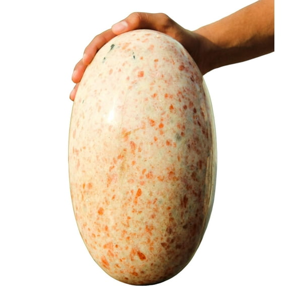 Polished Crystal Lingam Orange Sunstone Huge 285mm / 24.2lbs, Shivling for Healing Stone & Spiritual Home Decor, Sacred Crystal Gift Chakra Balancing, Serene Energy Enhancer for Yoga & Reiki