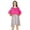 Multicolour, variant on Bimba Women Multicolor Rayon Short Shift Dress With Pink Poncho Top