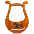 thumbnail image 1 of Lyre Harp 19 String Beginners Harp,Portable 19-Tone Small Harp 19-String Lyre Musical Instruments Solid Wood Lyre Harp, 1 of 6