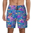 thumbnail image 2 of Goofa Colorful Mushrooms Printed Men's Swim Trunks Board Shorts Quick Dry Mens Swimming Trunks with Compression Liner,Breathable Fit Hawaii Beach Shorts-3X-Large, 2 of 9
