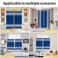thumbnail image 6 of Blue Striped Kitchen Curtains Small Short 39 Inch Length, Farmhouse Blue White Stripes Grommet Top Bedroom Living Room Curtains, Light Filtering Cafe Curtain Drapes 2 Panels Set 55''x39'', 6 of 9