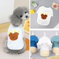 thumbnail image 3 of Pet T-shirt Casual Round Neck Solid Color Cute Bear/fruit Pattern Dog Cat Clothing For Spring, 3 of 3