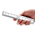 thumbnail image 1 of Luz LED para armario con estación de carga, Sensor de movimiento recargable con atenuador de 10LED, iluminación debajo del gabinete, 1 of 5