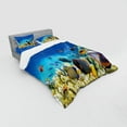 thumbnail image 3 of Ambesonne Fish Bedding Set 3 Pcs, Ocean Animals, Twin XL, Multicolor, 3 of 3