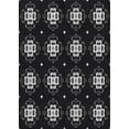 thumbnail image 1 of Ahgly Company Indoor Rectangle Patterned Black Novelty Area Rugs, Swatch Sample, 1 of 6
