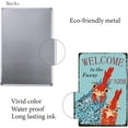 thumbnail image 3 of Letrero de metal con texto en inglés "Bienvenido a The Funny Farm", diseño de pollo, con citas, decoración retro para colgar en la pared, para el patio de la granja, la casa de campo, la sala de, 3 of 7