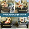 thumbnail image 2 of Petsfit Asiento para Perro Auto para Perros pequeños, Asiento Perro Carro Perros con Correa de Clip, Correas Ajustables, Perfecto para Mascotas pequeñas de hasta 25 Libras (Gris), 2 of 5