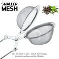 thumbnail image 4 of Gustave 1.8 inches Stainless Steel tea strainer spoon with Handle, Mesh Ball Infuser Filter Squeeze Strainer, for Loose Leaf Tea and Mulling Spices (2 Pack), 4 of 10