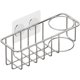 thumbnail image 1 of Soporte adhesivo para esponja + soporte para cepillo, carrito para fregadero 3 en 1, acero inoxidable a prueba de óxido, resistente al agua, sin perforación, 1 of 5