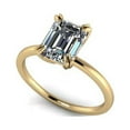thumbnail image 2 of 2.00 Ct Solitaire Emerald Diamond Engagement Rings for Women Solid 18K Yellow Gold, 2 of 6