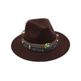 thumbnail image 1 of Sonducket Sombreros de Panamá ajustables para niños unisex - Última tendencia Niños Niñas Gorras Niños Fácil de limpiar Colorido Ligero Sombreros Marrón Mediano (56-58cm), 1 of 6