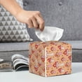 thumbnail image 6 of Kdxio Mushroom Print Tissue Box Cover,Square Decorative PU Leather Facial Paper Case Organizer Holder Dispenser for Bathroom,Night Stands,Desk,Car 5.2''X5.2''X5.2'', 6 of 8