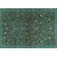 thumbnail image 1 of Ahgly Company Indoor Rectangle Persian Turquoise Blue Traditional Area Rugs, 8' x 10', 1 of 4