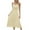 Beige, variant on Timegard Summer Dresses for Women Scoop Neck Ruched Elastic Waist Split Sleeveless Casual Camis Dresses