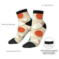 thumbnail image 6 of Rateoe Vintage Bowling Pattern Quarter Crew Socks,Toe Seamed Ankle Socks,Cotton Cushioned Breathable Athletic Crew Sports Socks, 6 of 7