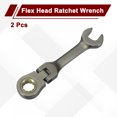 thumbnail image 3 of Uxcell 2pcs Flex Head Ratchet Wrench 3/8" SAE 72 Tooth 12 PT Ratcheting Wrench, 3 of 7