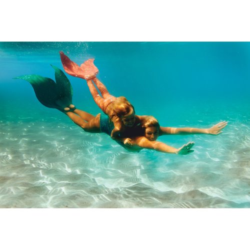 Mahina Mermaid MerFin Adult Classic Swimming Fin, Adult Small, Aqua - image 5 of 6