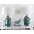 thumbnail image 3 of SAFAVIEH Serenity 31 in. H Buddha Head Table Lamp, Blue, Set of 2, 3 of 7