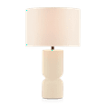 thumbnail image 2 of Bouclair White Ribbed Ceramic Table Lamp, 2 of 5