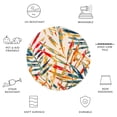 thumbnail image 6 of SAFAVIEH Cabana Jacinth Botanical Indoor/Outdoor Area Rug, Ivory/Navy, 6'7" x 6'7" Round, 6 of 10