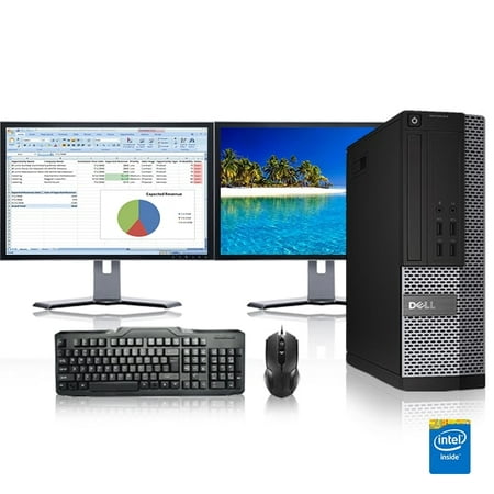 Dell Optiplex Desktop Computer 3.0 GHz Core 2 Duo Tower PC, 8GB RAM, 1 TB HDD, Windows 10, , Dual 17