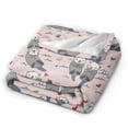 thumbnail image 2 of Wijzvio Lovely Sea Otter Heart Throw Blanket Soft Fuzzy Fleece Blanket For Couch Bed Living Room Decoration 80"X60", 2 of 9