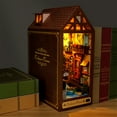 thumbnail image 4 of DIY Book Nook Miniatures Shelf Insert Building Kit Firefly Forest 3D Wooden Bookend With Led For Kids, 4 of 9