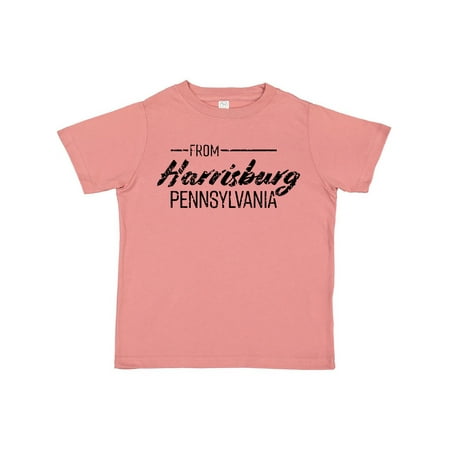

Inktastic From Harrisburg Pennsylvania in Black Distressed Text Gift Toddler Boy or Toddler Girl T-Shirt