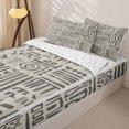 thumbnail image 3 of Erosebridal Tribal Aztec Zipper Twin Comforter Sets with Fitted Sheet and 2 Pillowcases,Vintage Boho Geometric Zipper Bedding Set,Ash Gray,Reversible, 3 of 6