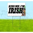thumbnail image 1 of Kiss Me, I'M Irish (18" x 24") Yard Sign, Includes Metal Step Stake, 1 of 6