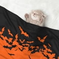 thumbnail image 2 of Naloa Halloween With Black Bats Dog Blanket, 3 Sizes Cat Blanket for Indoor Cats Large Medium Small Dog Gifts-Small, 2 of 8