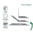 thumbnail image 4 of Mesa Plegable Tipo Portafolio 180 cm | Estructura de Acero Reforzado y Superficie HDPE | Ideal para Eventos, Jardín y Catering - Color Blanco, 4 of 6