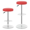 thumbnail image 1 of Gymax Set of 2 Adjustable Swivel Bar Stool PU Leather Kitchen Counter Bar Chairs Red, 1 of 6