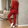 thumbnail image 5 of Maqroz Womens Ribbed Two Piece Lounge Sets Long Sleeve Pullover Hoodie Sweatshirts Tapered Sweatpants Casual Matching Tracksuit Outfits Trendy Sweatsuits for Daily, 5 of 7