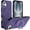 Deeppurple, variant on Decase Shock-Absorbent Magnetic Kickstand Cell Phone Case for Apple for iPhone 16 Plus,Black