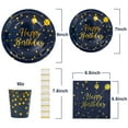thumbnail image 6 of 120 Pcs Blue and Gold Plates and Napkins Party Supplies, Paper Plates Disposable Party Dinnerware for Birthday, 6 of 7
