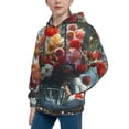 thumbnail image 2 of Pofeuu Vibrant Bouquet Waterfall Print Kids Pullover Hoodies Warm Thick Hooded Sweatshirt with Packet for Boys Girls-Medium, 2 of 6