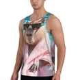 thumbnail image 2 of KLL Island Vacation Guinea Pig Print Men's Muscle Gym Workout Stringer Tank Tops Bodybuilding Fitness T-Shirts Tank Tops Men-Large, 2 of 7